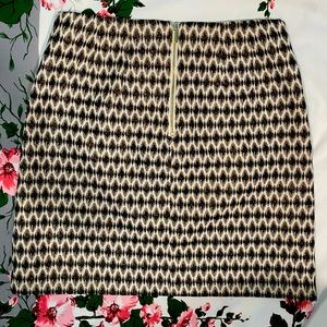 Petite LOFT Gold A-Line Skirt